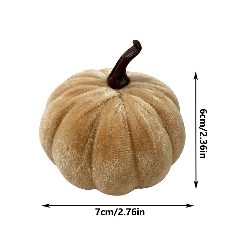 Plush Texture Velvet Pumpkin Velvet Fabric Plush Pumpkin Reusable Artificial Pumpkin Photo Props