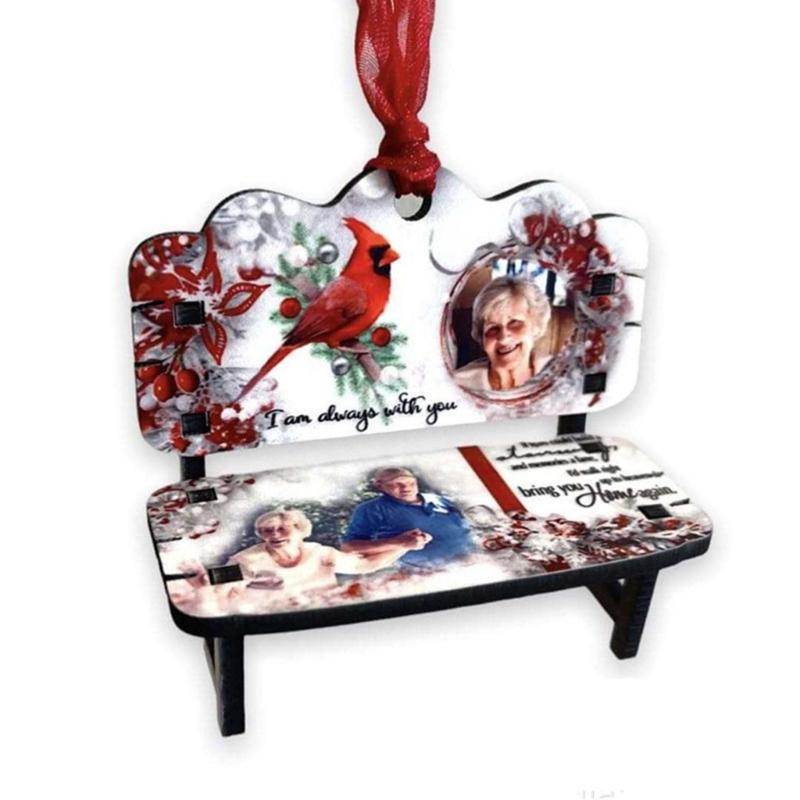 Christmas Tree Decoration Xmas-Chair Pendant Hot Transfer MDF Paperboard Hanging-Ornaments for Xmas-Decor Gift Tags