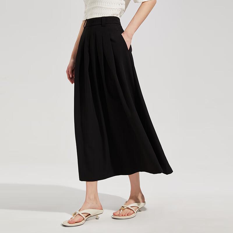 

TATU Women s Commuter Pleated Midi Skirt M
