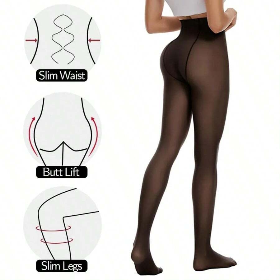 Women Autumn Thicken Thermal Leggings 100G-200G Velvet Fleece Warm Tights Winter Sexy Translucent Pantyhose