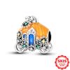 Charms Silver 925 Princess and Pumpkin Carriage Fairy Tale Pendant Beads Fits 3mm Bracelet For Women Luxury DIY Jewelry