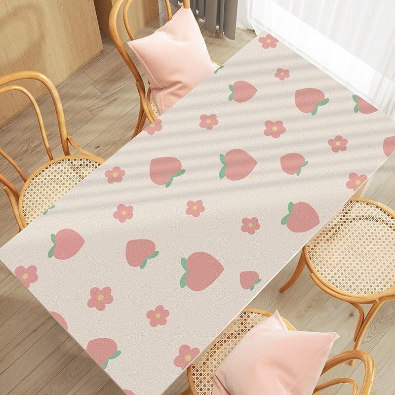 1pcs Gradient oil painting leather desk mat, desk mat, dining table mat, waterproof and oil resistant desktop mat, tablecloth Small