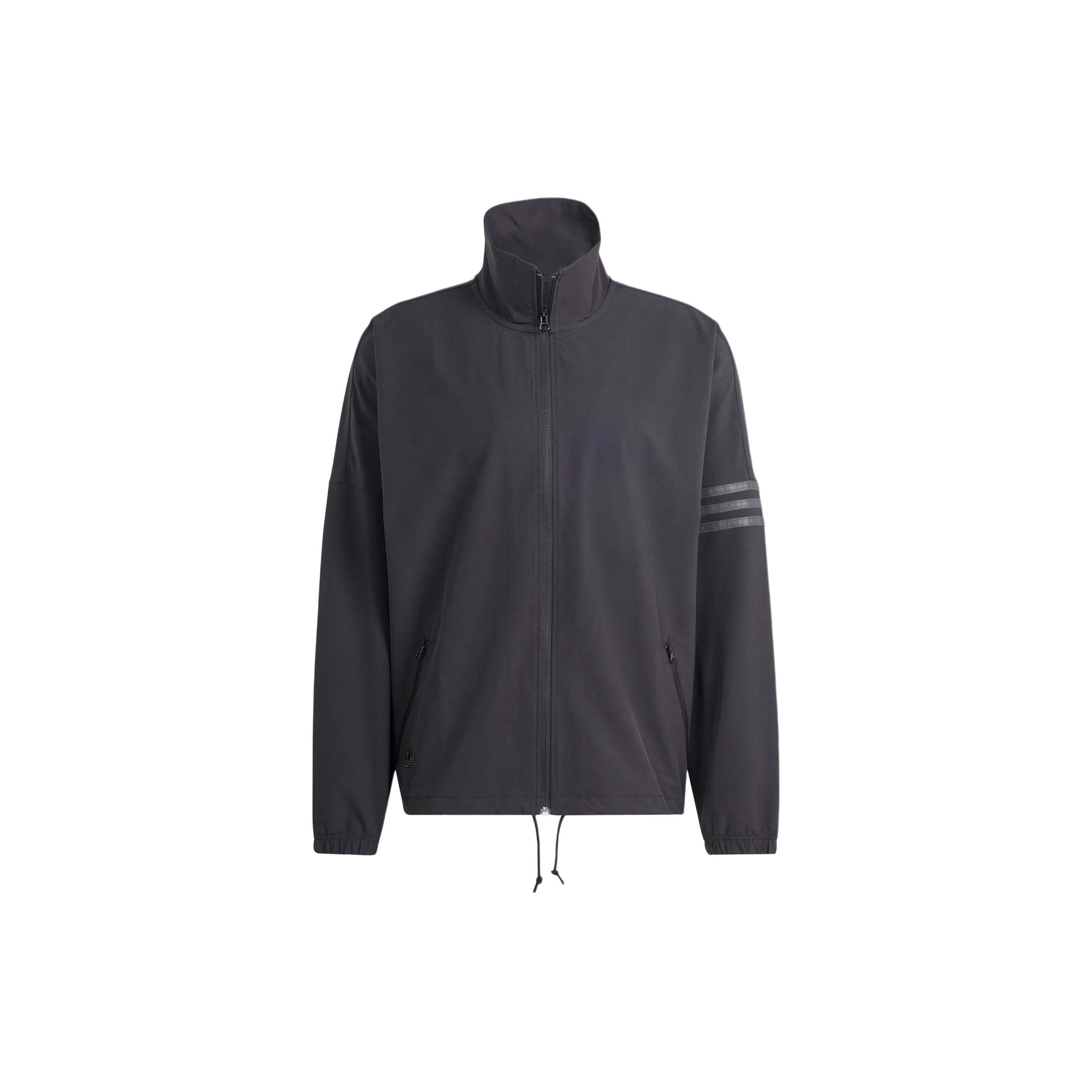 Adidas Street Neuclassics Regular Fit Stand Collar Training Jacket Men Black IS2818 M