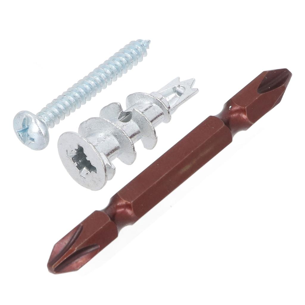 50PCS Heavy Duty Hollow Metal Wall Anchors and 50PCS Screws Zinc Alloy Self Drilling Drywall