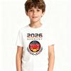 2026 Germany Soccer Graphic Tee Kids Polyester Short Sleeve Soccer Fan Boys and Girls Top Soccer Party Supplies Casual Daily Outfit