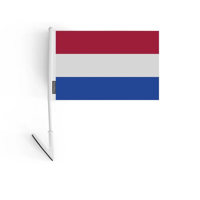 Drapeau adhésif - Pays-Bas - 14 x 21 cm - 10 pièces - Polyester - Léger et robuste