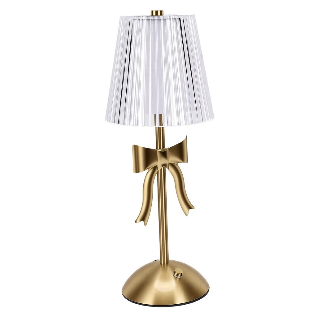 Atmosphere Bow Knot Table Lamp Versatile Rechargeable Nightstand Lamp For Bedroom Living Room Decoration