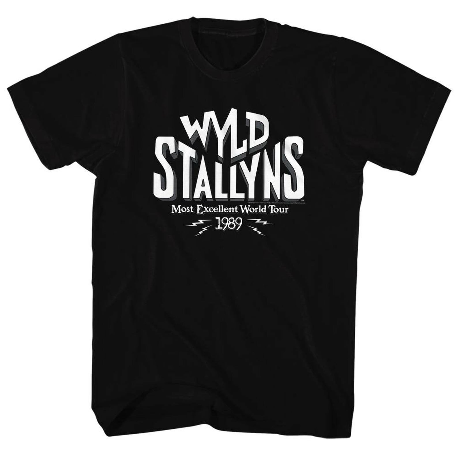 Bill and Ted Wyld Stallyns 1989 Black Adult T-Shirt M