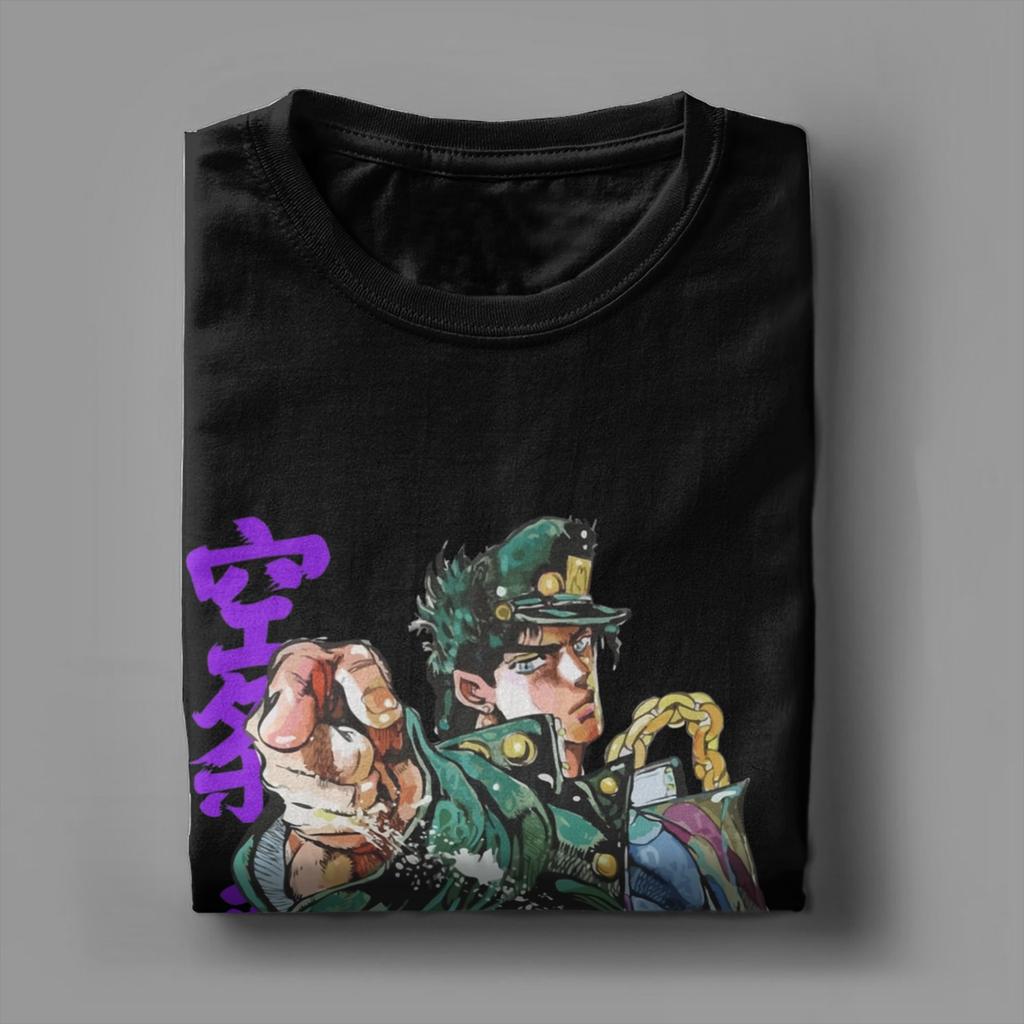 T-shirt Grafiche Stampate Anime JOJO's Bizarre Adventure per Uomo Donna Jutaro kujo 100% Cotone T-Shirt Abbigliamento