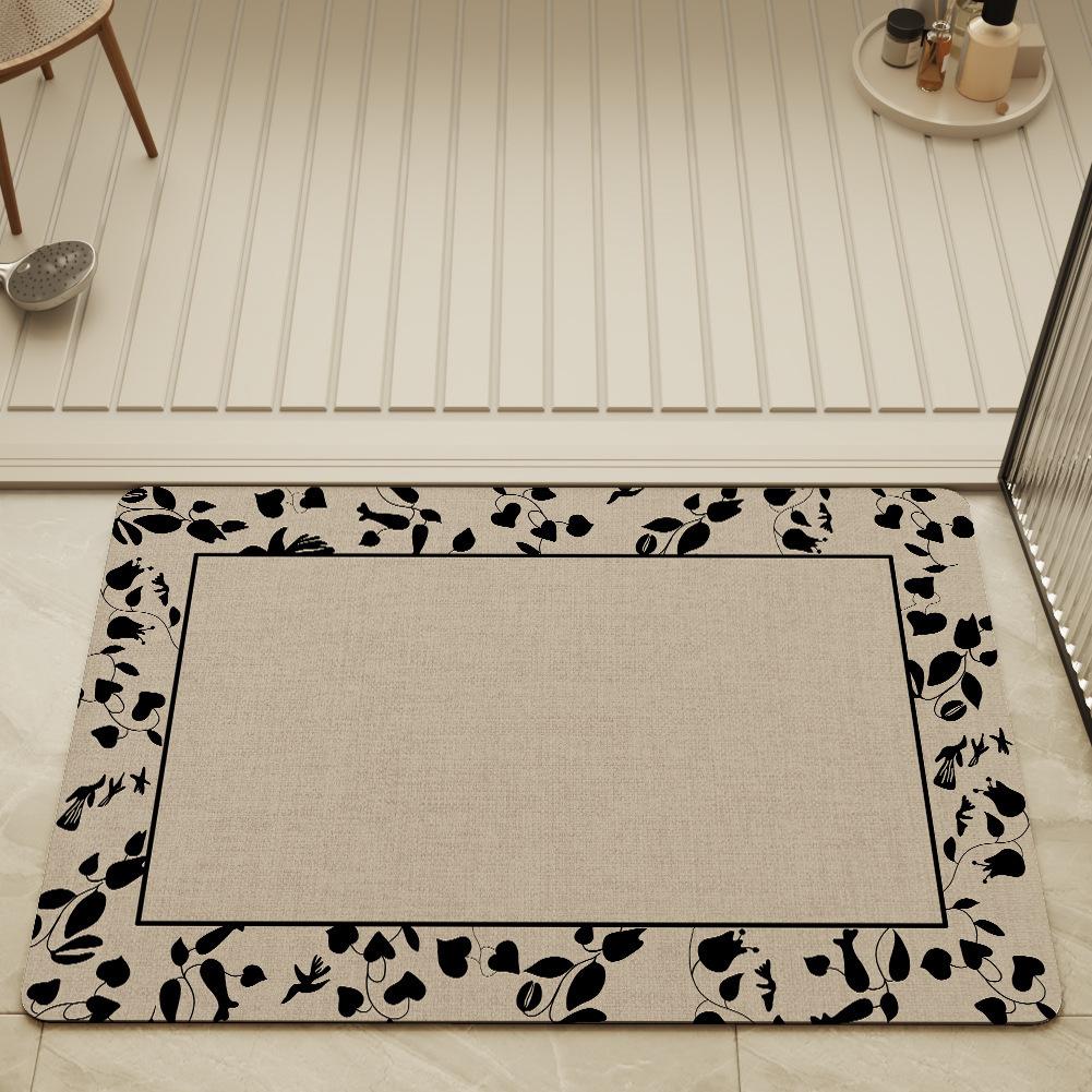 Bathroom Mat Toilet Diatom Mud Absorbent Mat Toilet Toilet Door Carpet Entry Door Non-slip Soft Mat