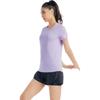 Decathlon Solid Crew Neck Quick Dry Breathable Short Sleeve T-Shirt Women's Lilac