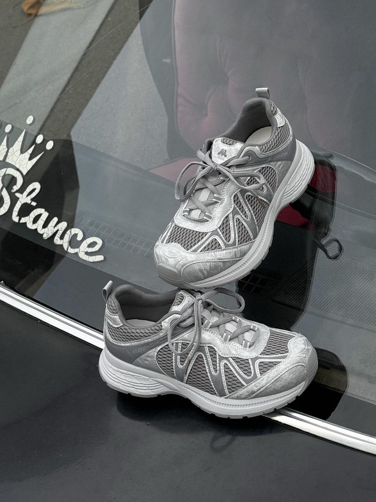 2025 Autumn New Lightweight Platform Dad Shoes Women's Outdoor Hiking Shoes Mesh Leather Casual Sports Jogging Shoes