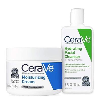 Moisturizing Cream 340g & Hydrating Facial Cleanser 87ml