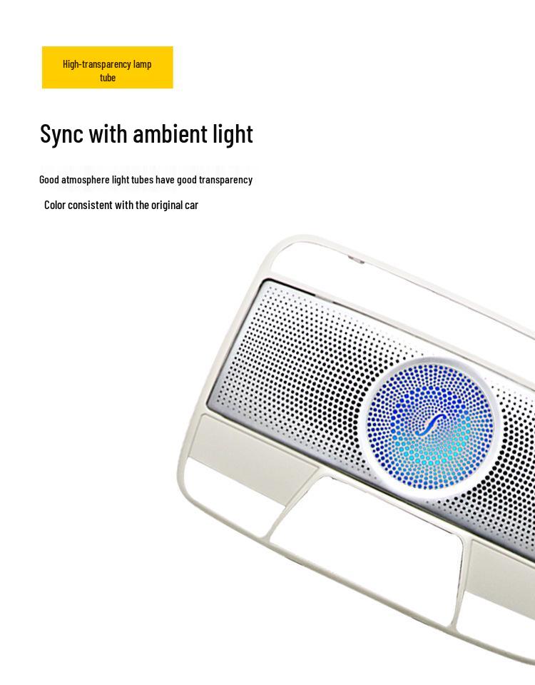 Mercedes-Benz C-Class, GLC, E-Class Roof Sunglasses Holder with Reading Light & Ambient Light Integration