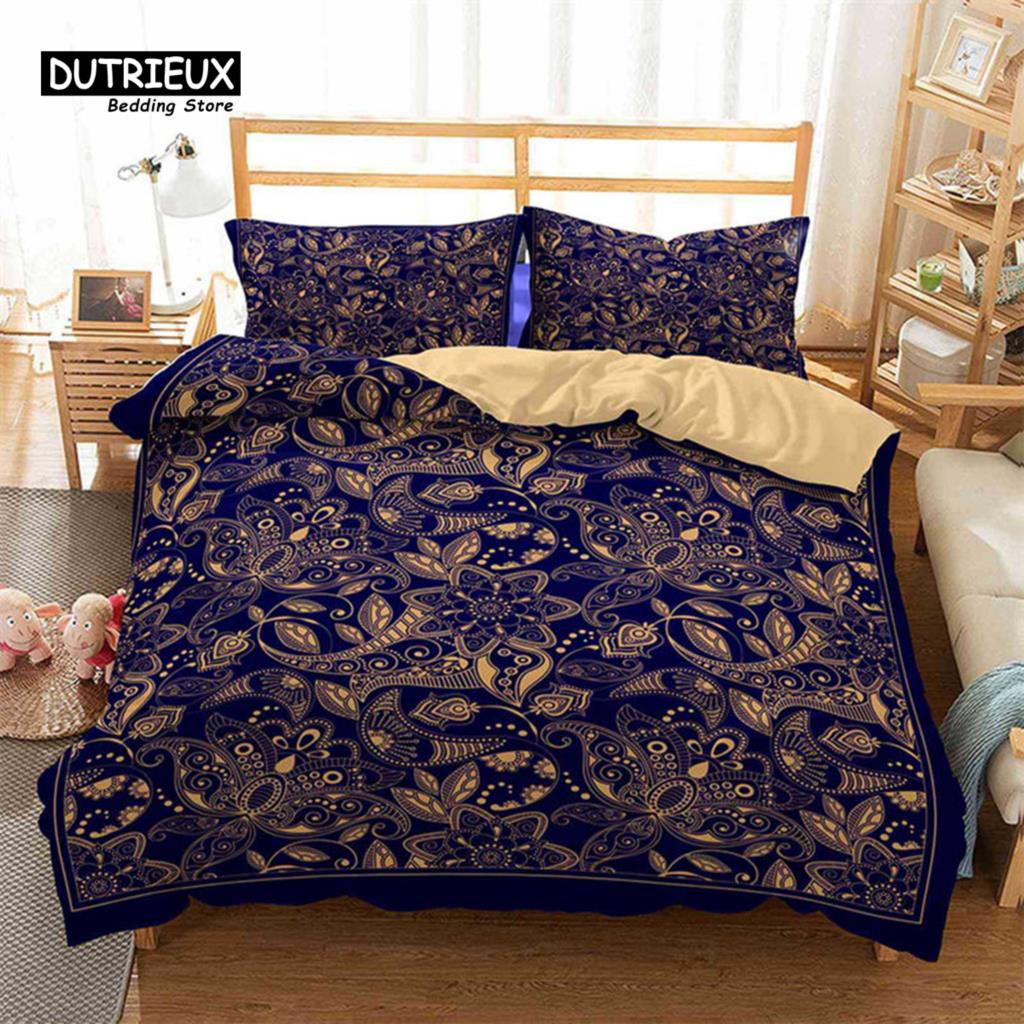 Bohemian Mandala Duvet Cover For Kids Adults Queen Size Floral Geometric Pattern 3D Print Bedding Set Pillowcases Bedroom Decor