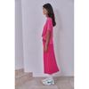 THE GREEN LAB Women'S Twist Modal Short Sleeve T-Shirt [Pink]