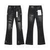 Mens Slim Fit Jeans Punk Style Distressed Printed Denim Pants Teens Casual Wear