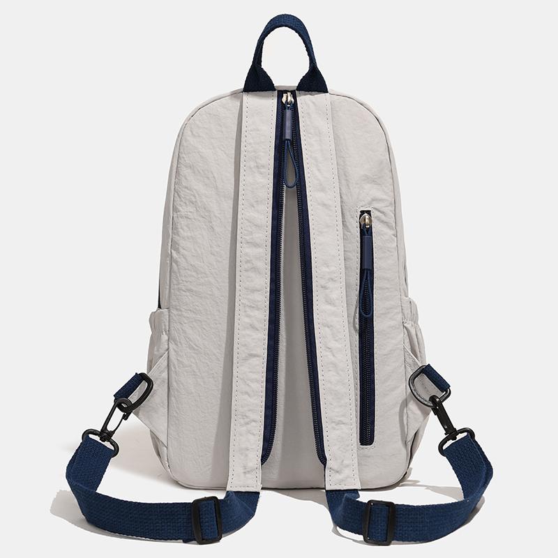 Waterproof Backpack with Front Pocket Nylon Solid Color Casual Backpack