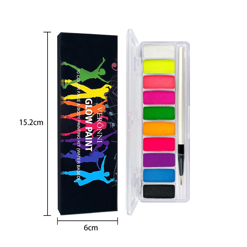 

12 Fluorescent Colors Water-Soluble Body & Face Paint for Opera & World Cup Fans