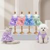 Vestido Transpirable de Princesa para Cachorro Diseño de Lazo Chaleco para Perro Gato Para Chihuahua Pomerania Teddy
