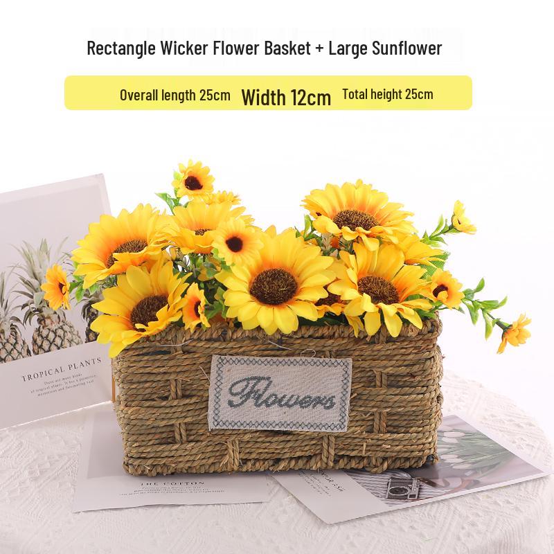 Mini Sunflower Artificial Flower Ornament for Living Room or Dining Table Decoration