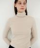Tieseueichi Velvet Touch Ribbed Turtleneck T-Shirt - Ivory