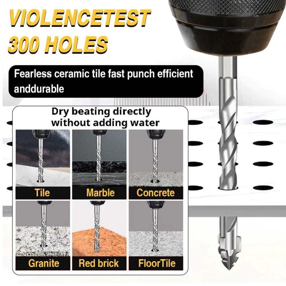 Eccentric Cross Serrated Drill Bits Set 6/8/10/12mm Electric Drill Bit Drill Bit Set  Concrete