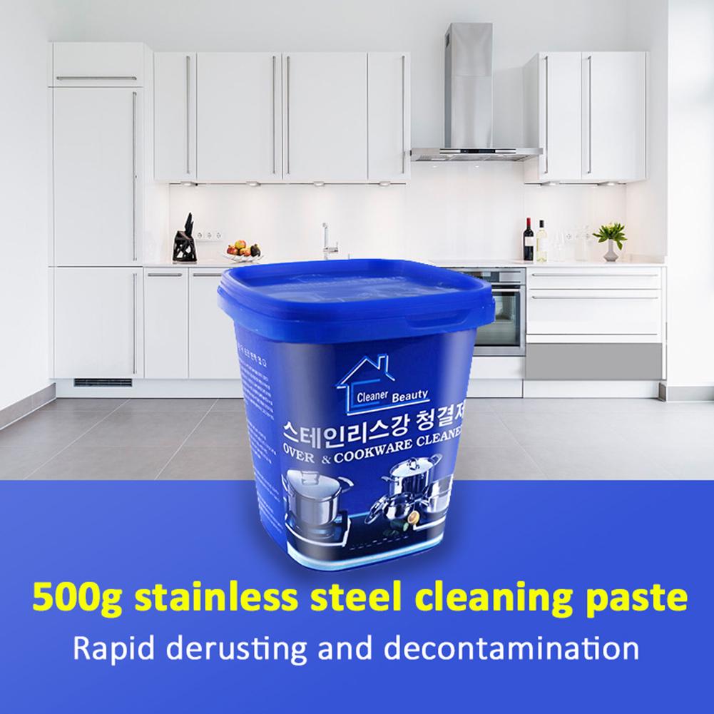 500g Stainless Kitchenware Dirt Pan Kitchen Stain Rust Steel Cleaner