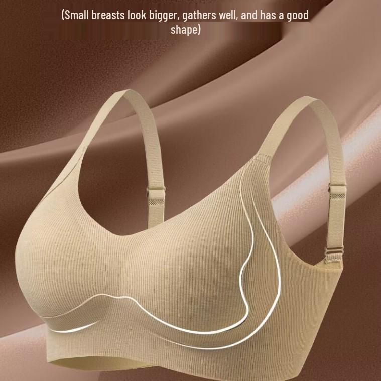 Women's Seamless Anti-Gravity Bra: Gather & Lift, Wire-Free, Side Support, Semi-Fixed Cup, Anti-Sagging for Small Breasts – Perfect for Fall/Winter.