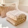 Winter Thickened Double-sided Plush Blanket Bedroom Cover Blanket Premium Rabbit Plush Bedding Nap Blanket Sofa Towel