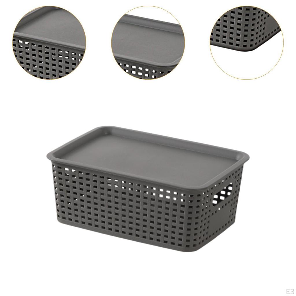 Storage Basket Weave for Organizing Container Office Bedroom Pantry Desk
