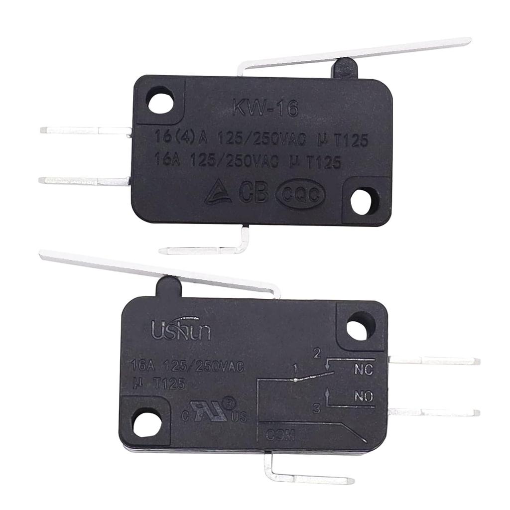 HiSport Micro Limit Switch V-152-1C25 - Compatible with Arduino, Momentary Short Straight Hinge Lever Arm SPDT Snap Action Type 10 PCS