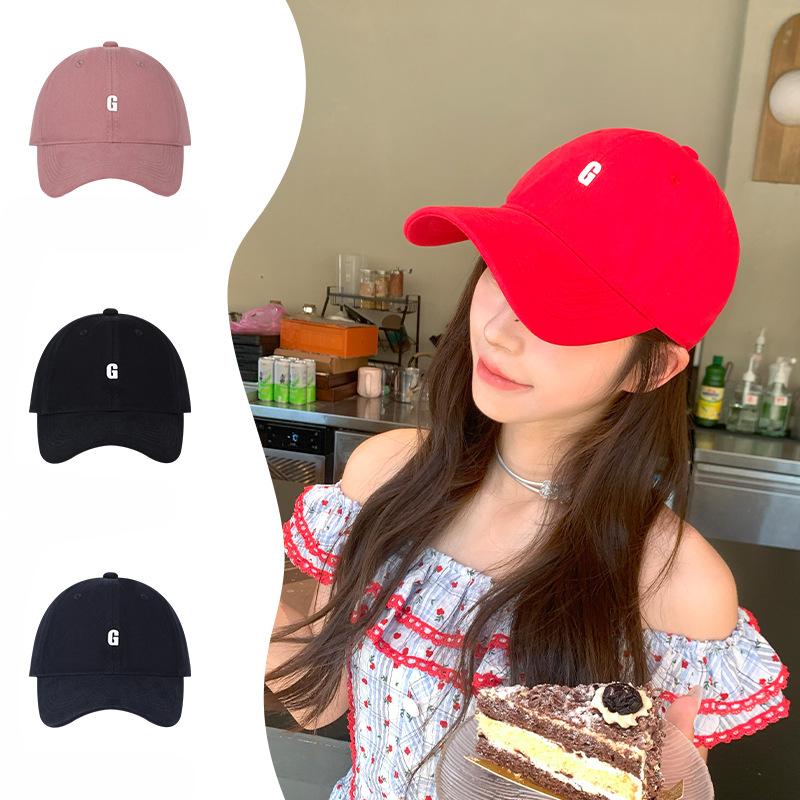 New Hat for Women's Soft Top Letter Baseball Cap Korean Casual Versatile Plus Deeper Sun Protection Baseball Cap for Men