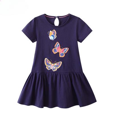 Girls Dress Children's Clothing Summer New Children's Dress Short Sleeve Cotton Children's Clothing Dress