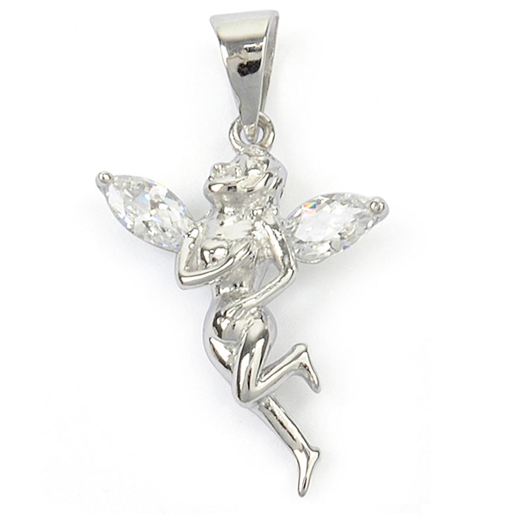 Les Trésors De Lily [Q9419] - Silberanhänger 'Tinker Bell' silberweiß (rhodiniert) - 25x15 mm