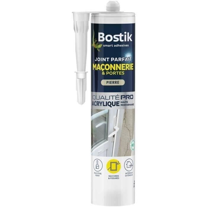 BOSTIK Joint Parfait Maçonnerie Huisserie Ton Pierre - Cartouche 280 Ml