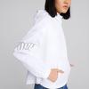 Puma Letter Logo Print Half-Zip Hooded Fashion Versatile Jacket Women Jackets White 683797-02