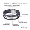 New Fashion Men Leather Bracelets Classic Leather Design Stainless Steel Chain Link Cuff Charm Bracelets