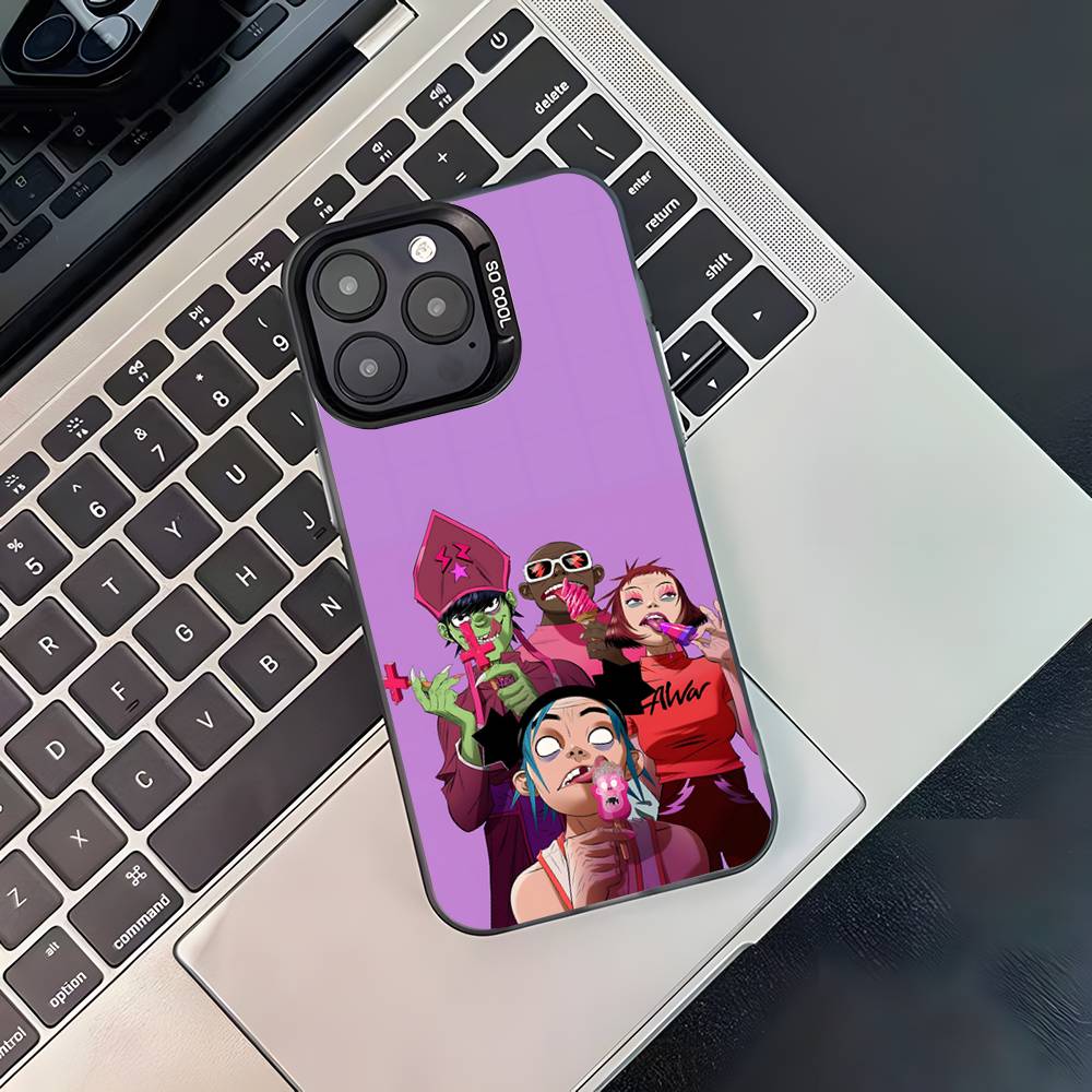 G-Gorillaz Rocková Kapela Kreslený Kryt na Telefon Pro iPhone 17,16,15,14,13,12,11,Pro,XS,Max,Plus,Mini,SE4,E Černý Matný Nárazuvzdorný Kryt