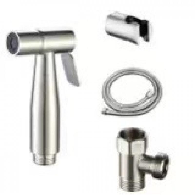 Women's Bidet Sprayer Set: High-Pressure Booster Faucet, Shower Head, and 304 Stainless Steel Toilet Splitter.