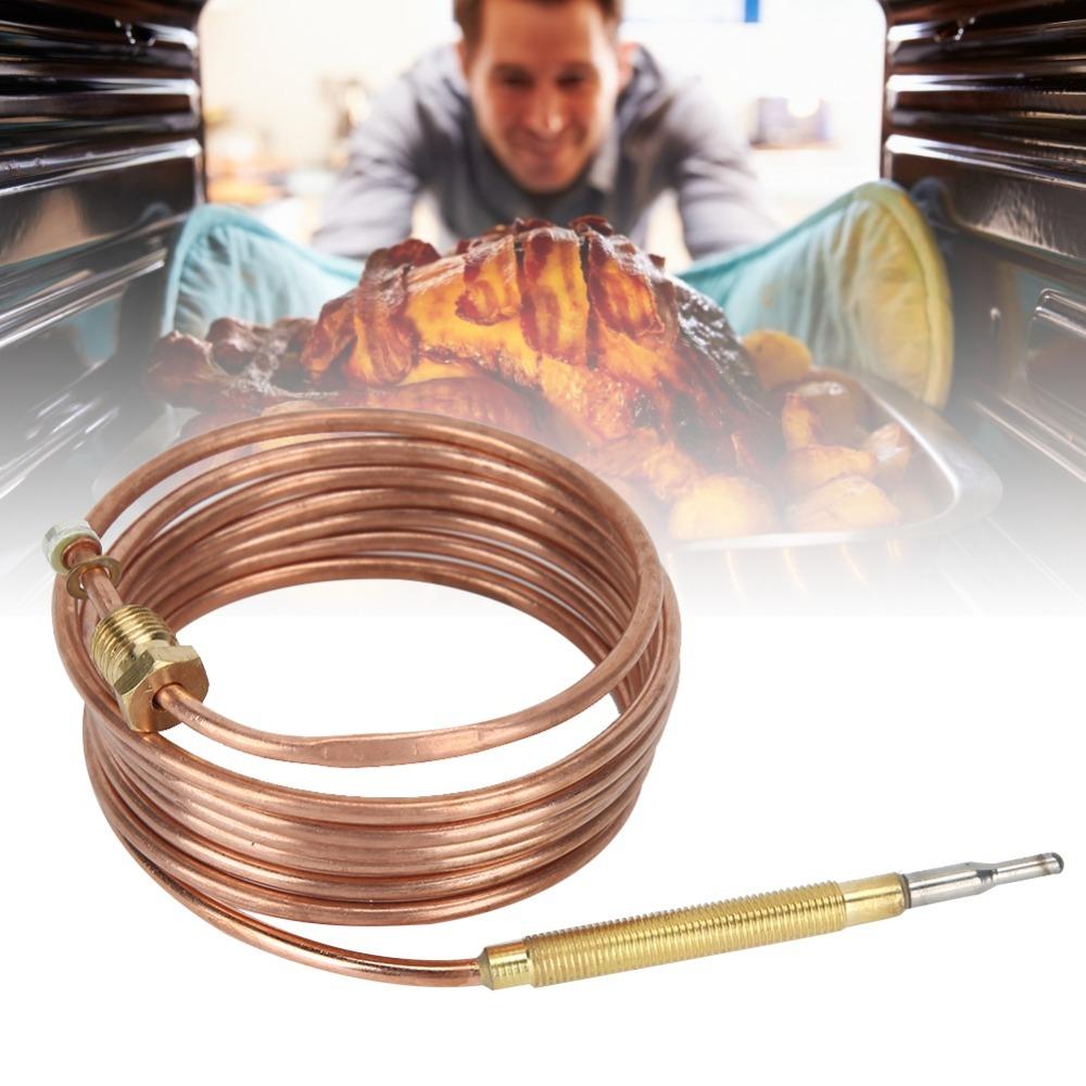 Coiled Lead Thermocouple Kit Brass Pilot Sensor Safety Control Temperature Sensor Probe Firepit