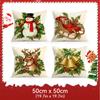 Retro Christmas Theme Pillowcase Printed Polyester 40/45/50Cm Throw Pillowcover Decorative Sofa Cushion Pillowslip Home Decor