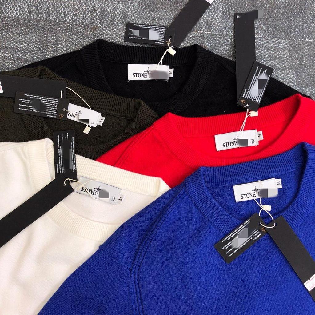 STONE ISLAND Compass Patch Round Neck Pullover Sweater