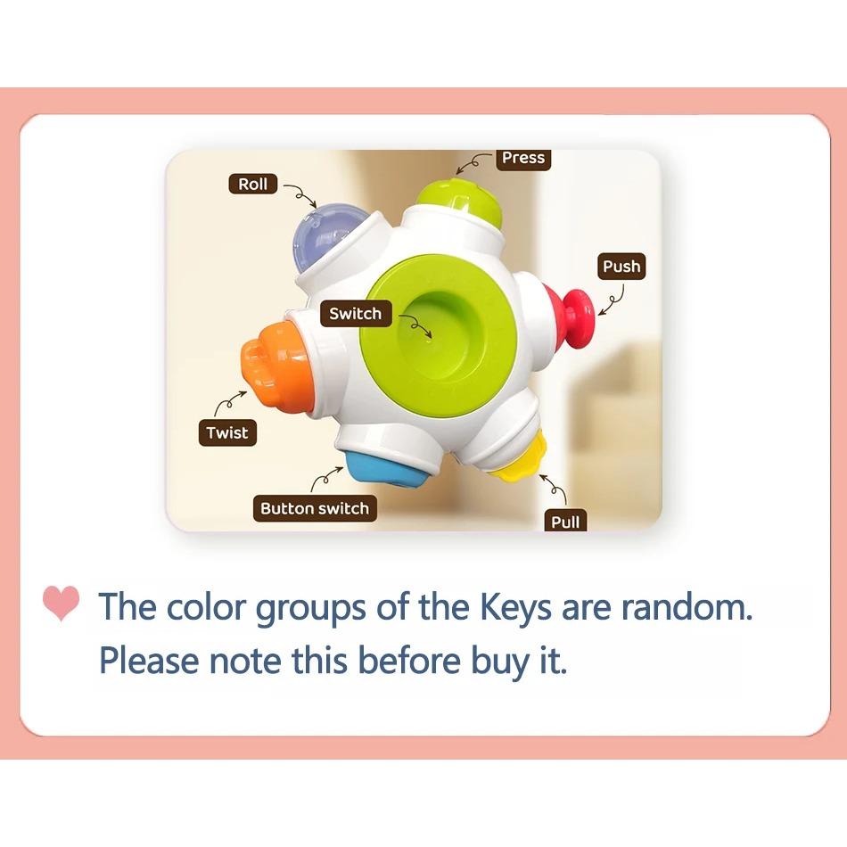 Montessori Baby Busy Ball Multi-Functional Busy Grasping Ball Soothing Finger Action Fine Training Toy Educational Toy Kids Gift