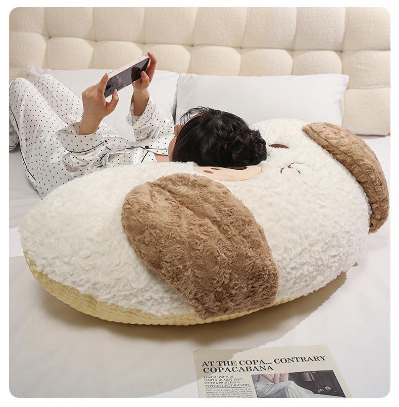 Cartoon Big-Head Fluffy Pillow: Double-Sided Cool Lumbar Support for Summer Sleep & Leg-Clamping.