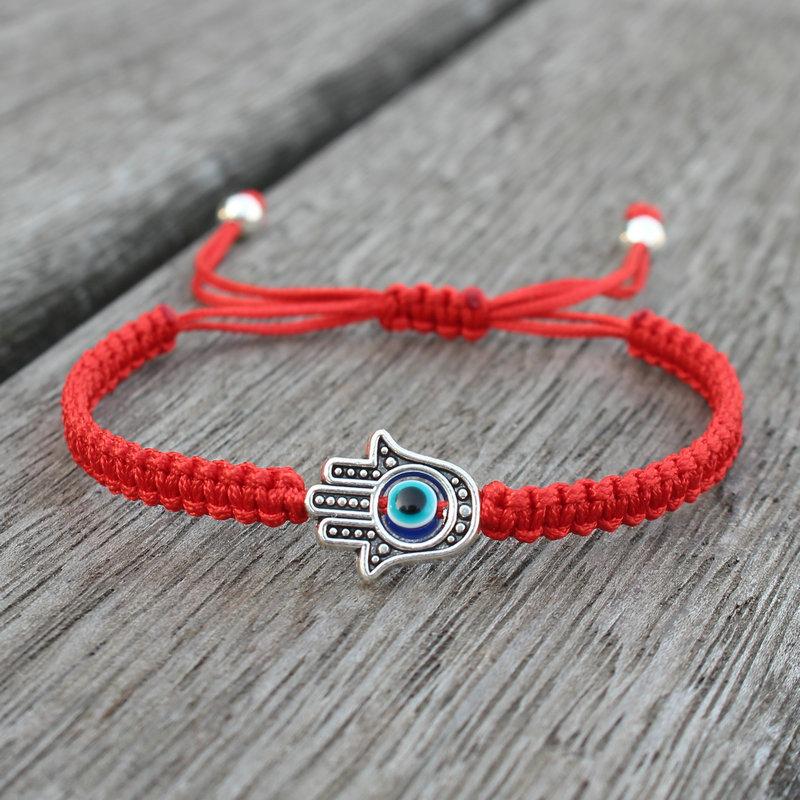 New Evil Eyes Bracelet For Men Women Handmade Braided Fatima Hand Braclet Meditation Healing Braslet Pulseria Homme