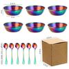 Stainless Steel Sauce Dish Spoon Set Stackable Food Safe Dipping Plate for Kitchen Dinner Party BBQ Sushi Tableware