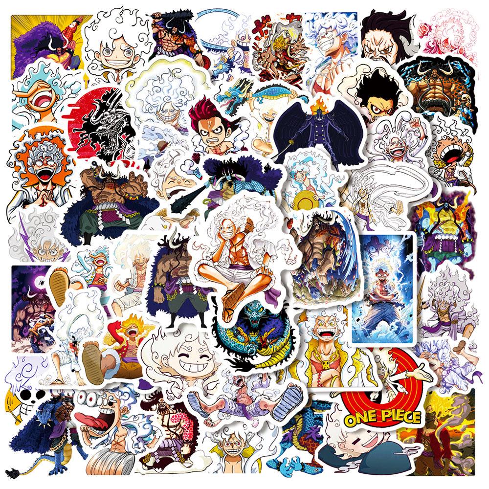 50/100pcs ONE PIECE Anime Stickers Cool Cartoon Decals Kid Toy DIY Stationery Suitcase Car Bike Waterproof Classic Manga Sticker