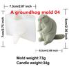 3D Cartoon Hedgehog Groundhog Silicone Candle Mold DIY Cute Animal Handmade Scented Candle Gypsum Mould Home Decor Gift