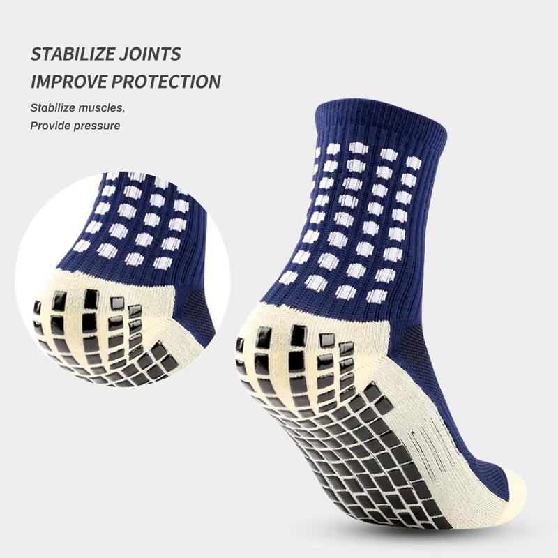 Anti-slip Football Socks Non-slip Soccer Basketball Tennis Outdoor Sport Socks Grip Cycling Riding Men Socks